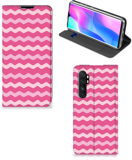 B2Ctelecom GSM Hoesje ontwerpen Xiaomi Mi Note 10 Lite Fotohoesje Waves Pink