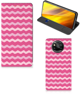 B2Ctelecom GSM Hoesje ontwerpen Xiaomi Poco X3 Fotohoesje Waves Pink