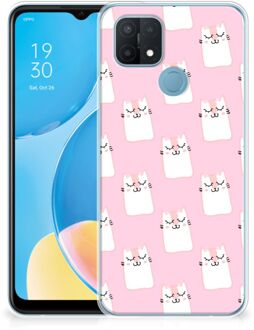 B2Ctelecom GSM Hoesje OPPO A15 Beschermhoesje Sleeping Cats