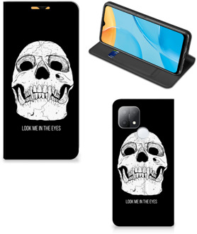 B2Ctelecom GSM Hoesje OPPO A15 Bookcase Skull Eyes