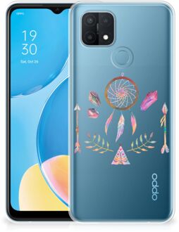 B2Ctelecom GSM Hoesje OPPO A15 Bumper Hoesje Doorzichtig Boho Dreamcatcher