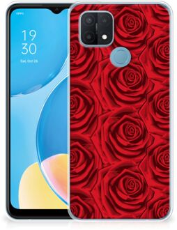 B2Ctelecom GSM Hoesje OPPO A15 TPU Bumper Red Roses