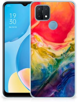 B2Ctelecom GSM Hoesje OPPO A15 TPU Bumper Watercolor Dark