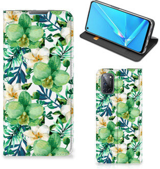 B2Ctelecom GSM Hoesje OPPO A52 | A72 Bookcase Cover Orchidee Groen