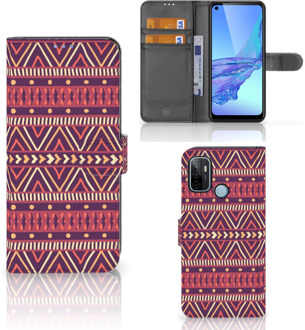 B2Ctelecom GSM Hoesje OPPO A53 | OPPO A53s Bookcase Aztec Purple