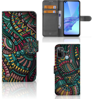 B2Ctelecom GSM Hoesje OPPO A53 | OPPO A53s Flip Case Aztec