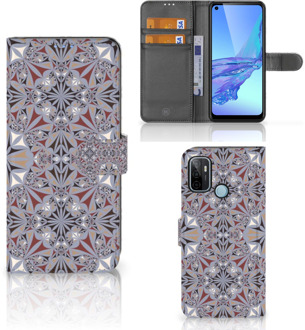 B2Ctelecom GSM Hoesje OPPO A53 | OPPO A53s Flipcover Flower Tiles