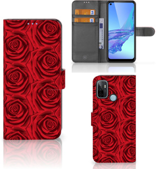 B2Ctelecom GSM Hoesje OPPO A53 | OPPO A53s Mobiel Bookcase Red Roses