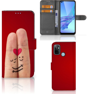 B2Ctelecom GSM Hoesje OPPO A53 | OPPO A53s Wallet Book Case Cadeau voor Vrouw Liefde