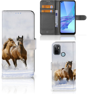 B2Ctelecom GSM Hoesje OPPO A53 | OPPO A53s Wallet Book Case Paarden