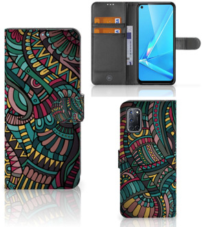 B2Ctelecom GSM Hoesje OPPO A72 | OPPO A52 Flip Case Aztec