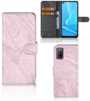 B2Ctelecom GSM Hoesje OPPO A72 | OPPO A52 Flip Case Marble Pink