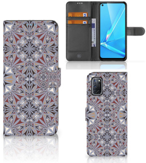 B2Ctelecom GSM Hoesje OPPO A72 | OPPO A52 Flipcover Flower Tiles