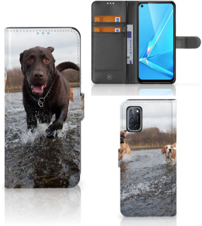 B2Ctelecom GSM Hoesje OPPO A72 | OPPO A52 Wallet Book Case Honden Labrador