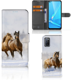 B2Ctelecom GSM Hoesje OPPO A72 | OPPO A52 Wallet Book Case Paarden