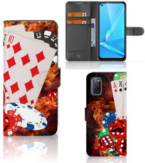 B2Ctelecom GSM Hoesje OPPO A72 | OPPO A52 Wallet Book Case Personaliseren Casino