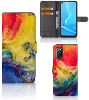 B2Ctelecom GSM Hoesje OPPO A72 | OPPO A52 Wallet Book Case Watercolor Dark