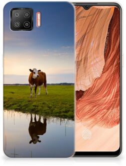 B2Ctelecom GSM Hoesje OPPO A73 4G Backcase TPU Siliconen Hoesje Koe