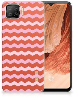 B2Ctelecom GSM Hoesje OPPO A73 4G Bumper Hoesje Waves Roze