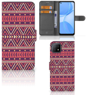 B2Ctelecom GSM Hoesje OPPO A73 5G Bookcase Aztec Purple