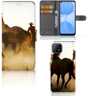 B2Ctelecom GSM Hoesje OPPO A73 5G Bookcase Cowboy