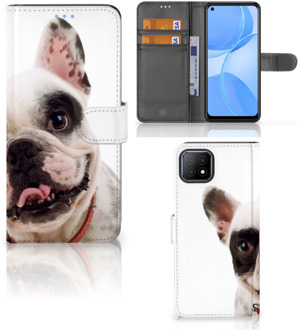 B2Ctelecom GSM Hoesje OPPO A73 5G Bookstyle Case Franse Bulldog