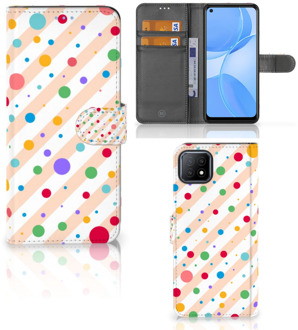 B2Ctelecom GSM Hoesje OPPO A73 5G Flip Cover Dots