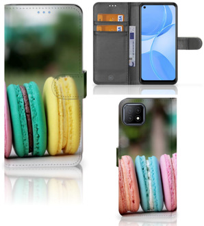 B2Ctelecom GSM Hoesje OPPO A73 5G Flipcover Maken Macarons