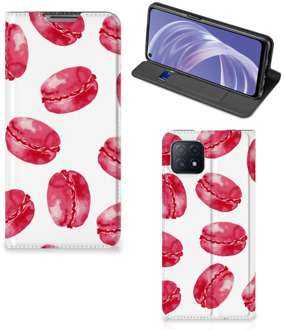 B2Ctelecom GSM Hoesje OPPO A73 5G Fotohoesje ontwerpen Pink Macarons