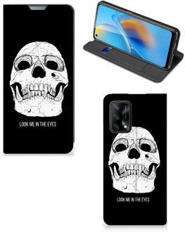 B2Ctelecom GSM Hoesje OPPO A74 4G Bookcase Skull Eyes