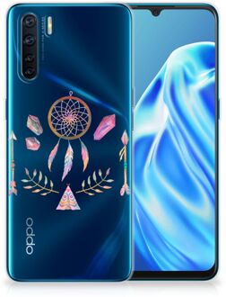 B2Ctelecom GSM Hoesje OPPO A91 Bumper Hoesje Doorzichtig Boho Dreamcatcher