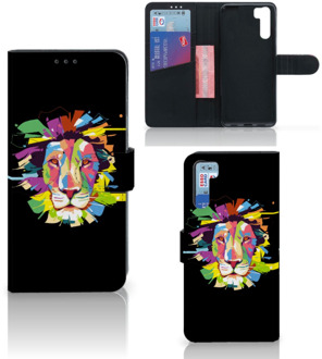 B2Ctelecom GSM Hoesje OPPO A91 | Reno3 Book Cover Lion Color