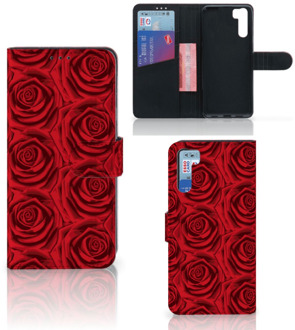 B2Ctelecom GSM Hoesje OPPO A91 | Reno3 Mobiel Bookcase Red Roses