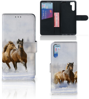 B2Ctelecom GSM Hoesje OPPO A91 | Reno3 Wallet Book Case Paarden