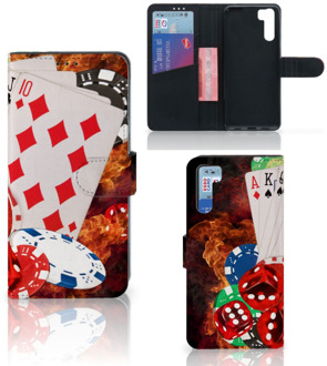 B2Ctelecom GSM Hoesje OPPO A91 | Reno3 Wallet Book Case Personaliseren Casino