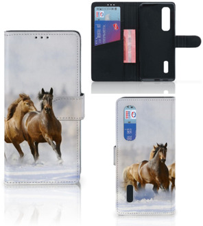 B2Ctelecom GSM Hoesje OPPO Find X2 Pro Wallet Book Case Paarden