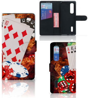 B2Ctelecom GSM Hoesje OPPO Find X2 Pro Wallet Book Case Personaliseren Casino