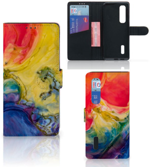 B2Ctelecom GSM Hoesje OPPO Find X2 Pro Wallet Case Watercolor Dark