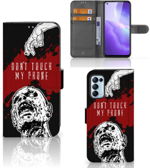 B2Ctelecom GSM Hoesje OPPO Find X3 Lite Book Case met Pasjeshouder Zombie Blood