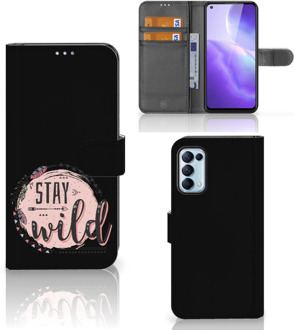 B2Ctelecom GSM Hoesje OPPO Find X3 Lite Book Case met Tekst Boho Stay Wild