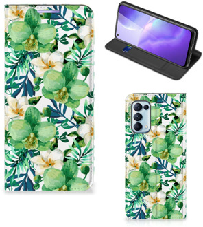 B2Ctelecom GSM Hoesje OPPO Find X3 Lite Bookcase Cover Orchidee Groen