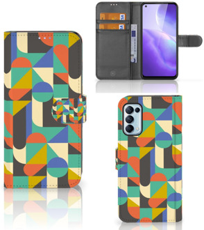 B2Ctelecom GSM Hoesje OPPO Find X3 Lite Bookcase Funky Retro