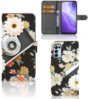 B2Ctelecom GSM Hoesje OPPO Find X3 Lite Bookcover Vintage Camera