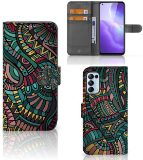 B2Ctelecom GSM Hoesje OPPO Find X3 Lite Flip Case Aztec