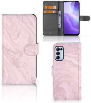 B2Ctelecom GSM Hoesje OPPO Find X3 Lite Flip Case Marble Pink