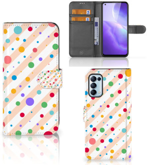 B2Ctelecom GSM Hoesje OPPO Find X3 Lite Flip Cover Dots