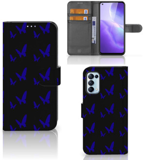 B2Ctelecom GSM Hoesje OPPO Find X3 Lite Flipcase Vlinder Patroon