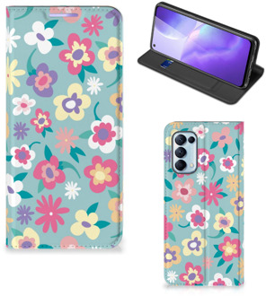 B2Ctelecom GSM Hoesje OPPO Find X3 Lite Fotohoesje ontwerpen Flower Power