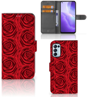 B2Ctelecom GSM Hoesje OPPO Find X3 Lite Mobiel Bookcase Red Roses