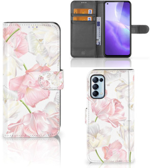 B2Ctelecom GSM Hoesje OPPO Find X3 Lite Wallet Book Case Cadeau voor Mama Lovely Flowers